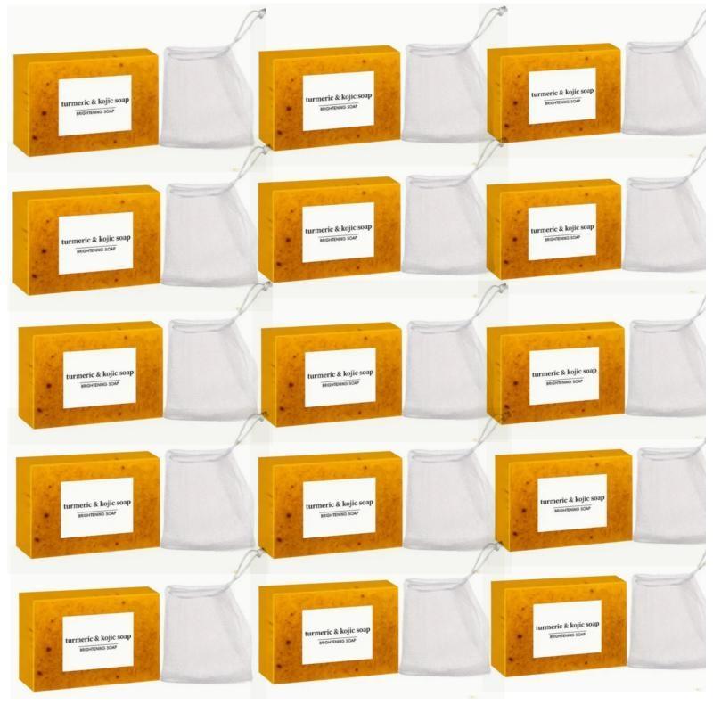 Handmade Cold Process Turmeric Lemon Soap With Kojic Acid And Ginger