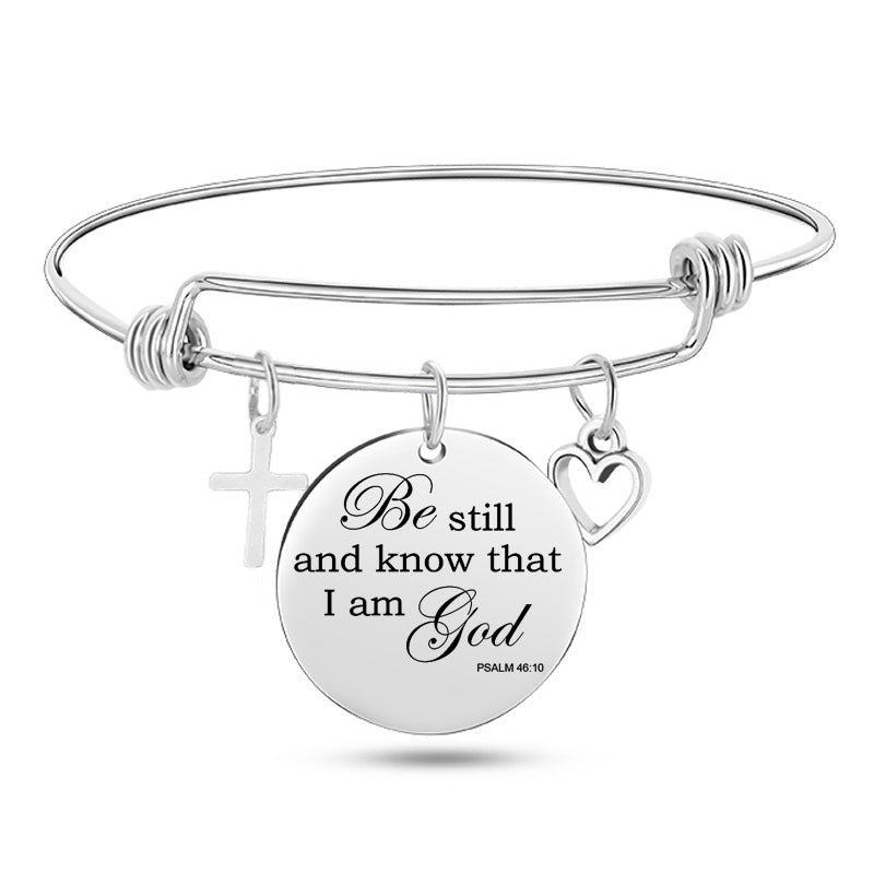 I can do all things through Christ Stainless Steel Bangle Bracelet