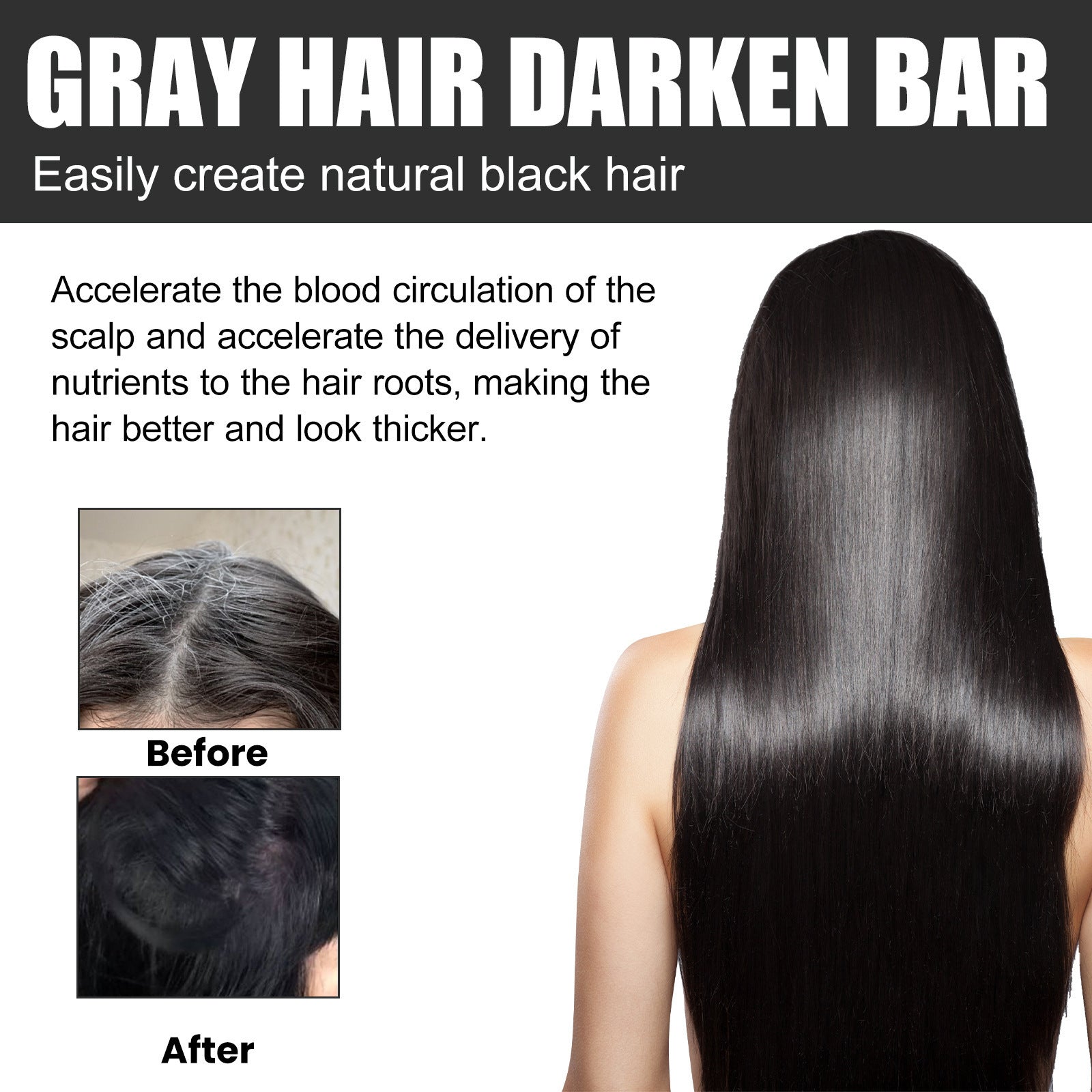 Moisturizing Black Hair Soap Repair (Gray Hair Removal)