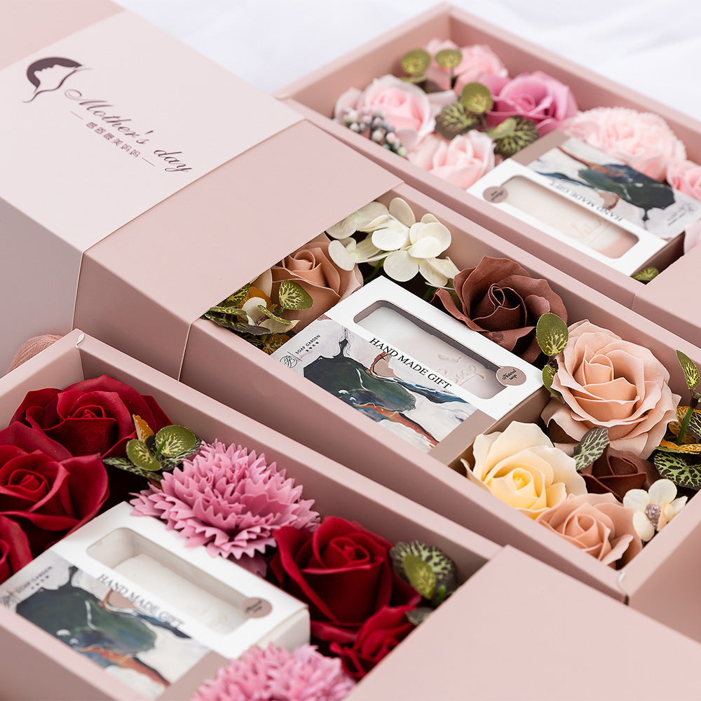 Rose Flower Soap Gift Box Handmade Soap Bouquet