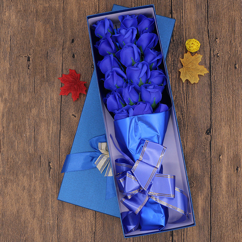 Gift Box Of Soap Flower Bouquet With Origami