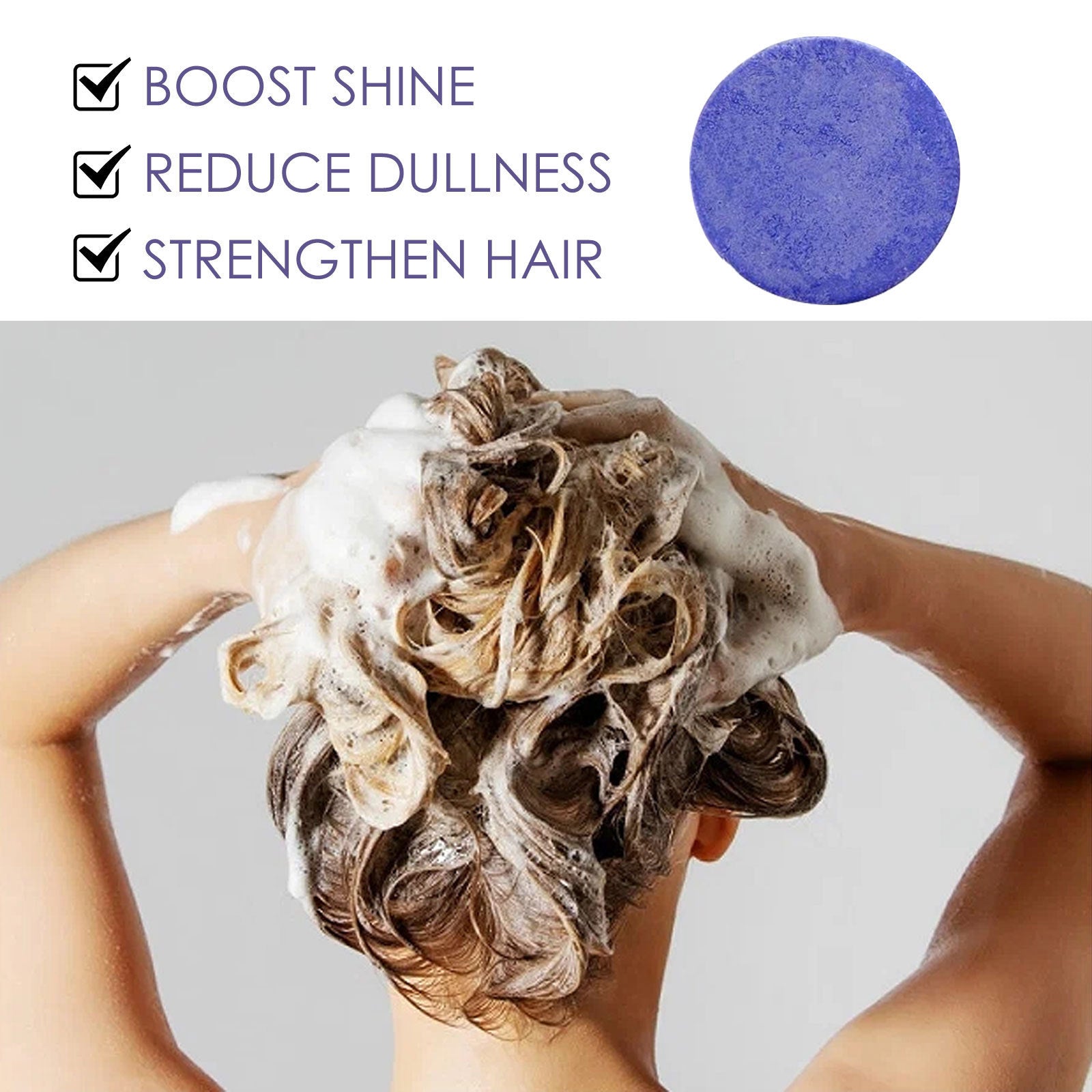 Biotin Purple Shampoo Soap Scalp Cleaning And Repairing Hair