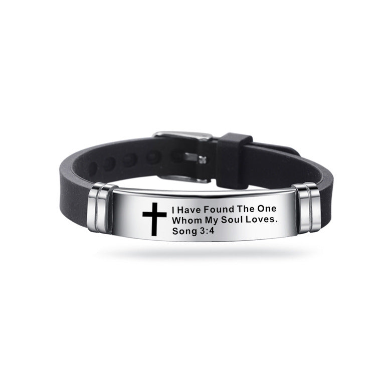 i have found the one Stainless Steel Silicone Strap Bracelet