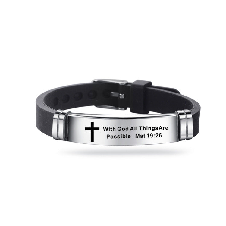 i have found the one Stainless Steel Silicone Strap Bracelet