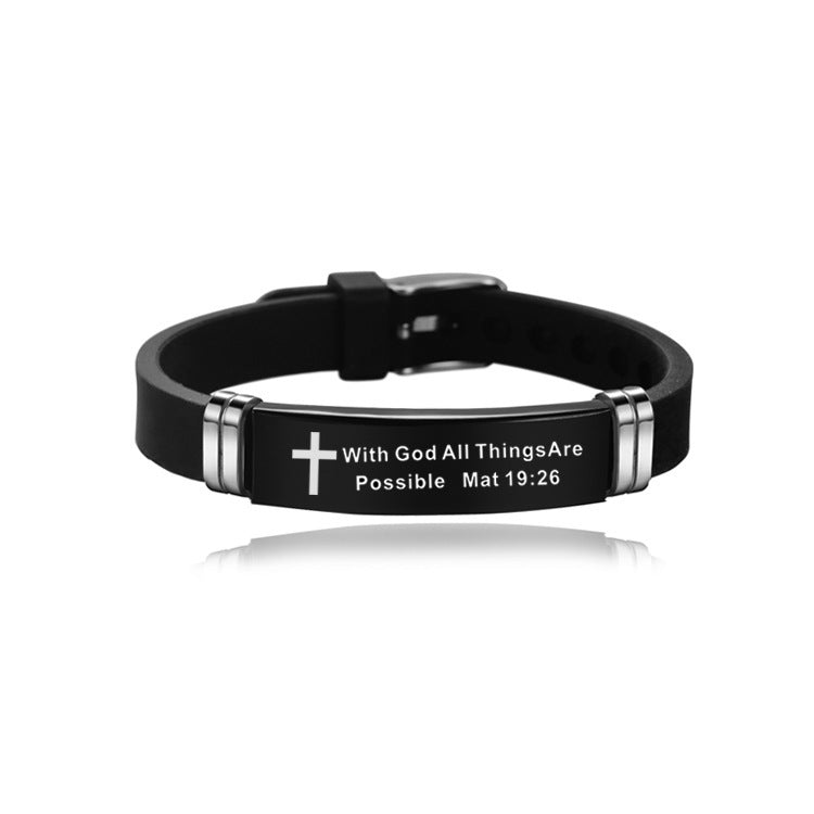 i have found the one Stainless Steel Silicone Strap Bracelet