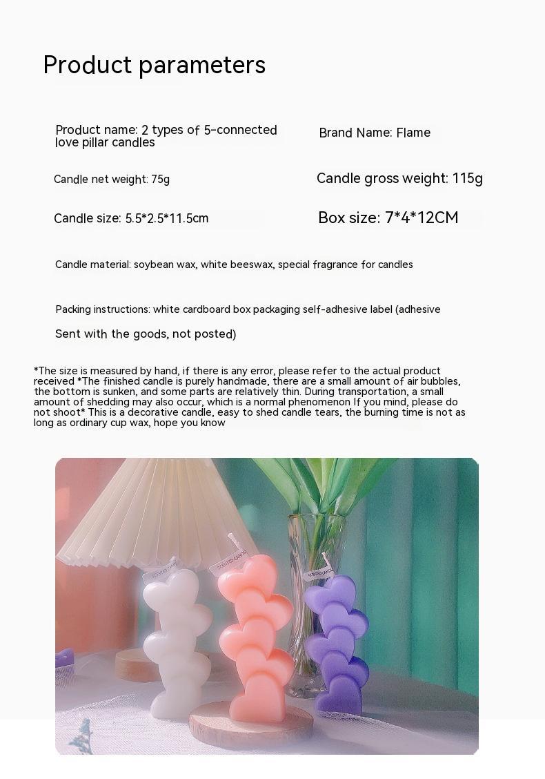 Heart Column Aromatherapy Candle