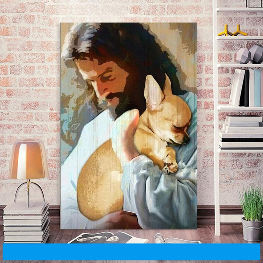 Jesus holding a lamb