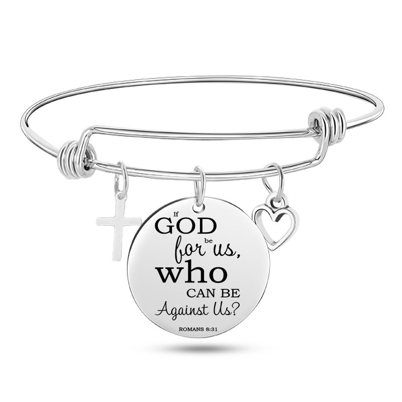 I can do all things through Christ Stainless Steel Bangle Bracelet