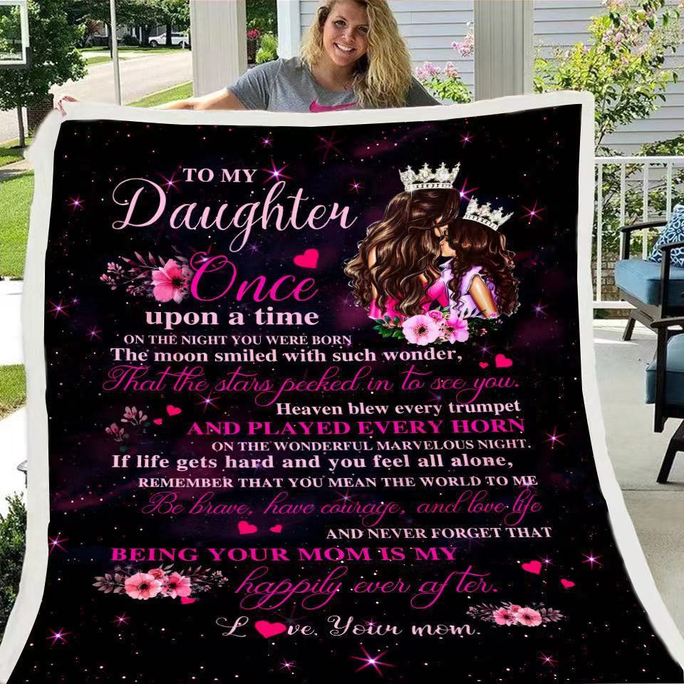 Letter To Daughter Digital Printed Blanket