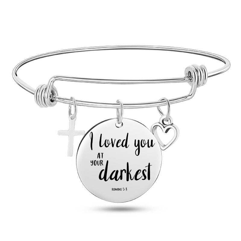 I can do all things through Christ Stainless Steel Bangle Bracelet