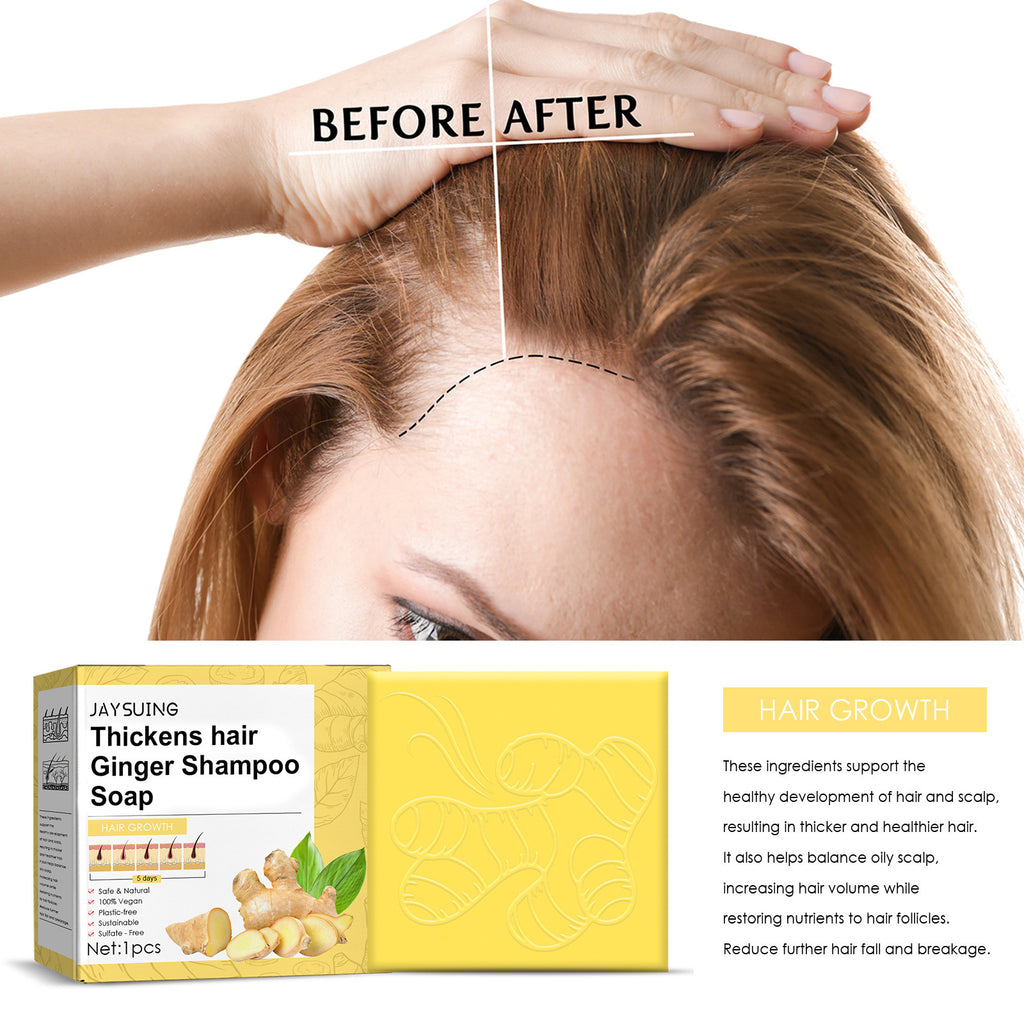 Ginger Thickening Hair Shampoo Soap With Rice Protein, Angelica Extract And Wheat Germ
