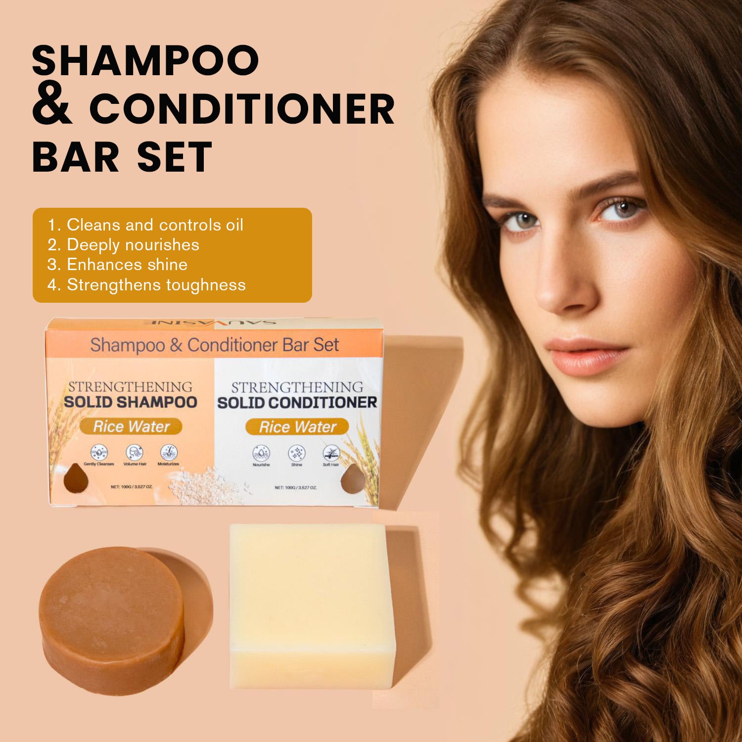 Rice Water Shampoo Soap Hair Care