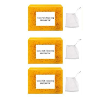 Handmade Cold Process Turmeric Lemon Soap With Kojic Acid And Ginger