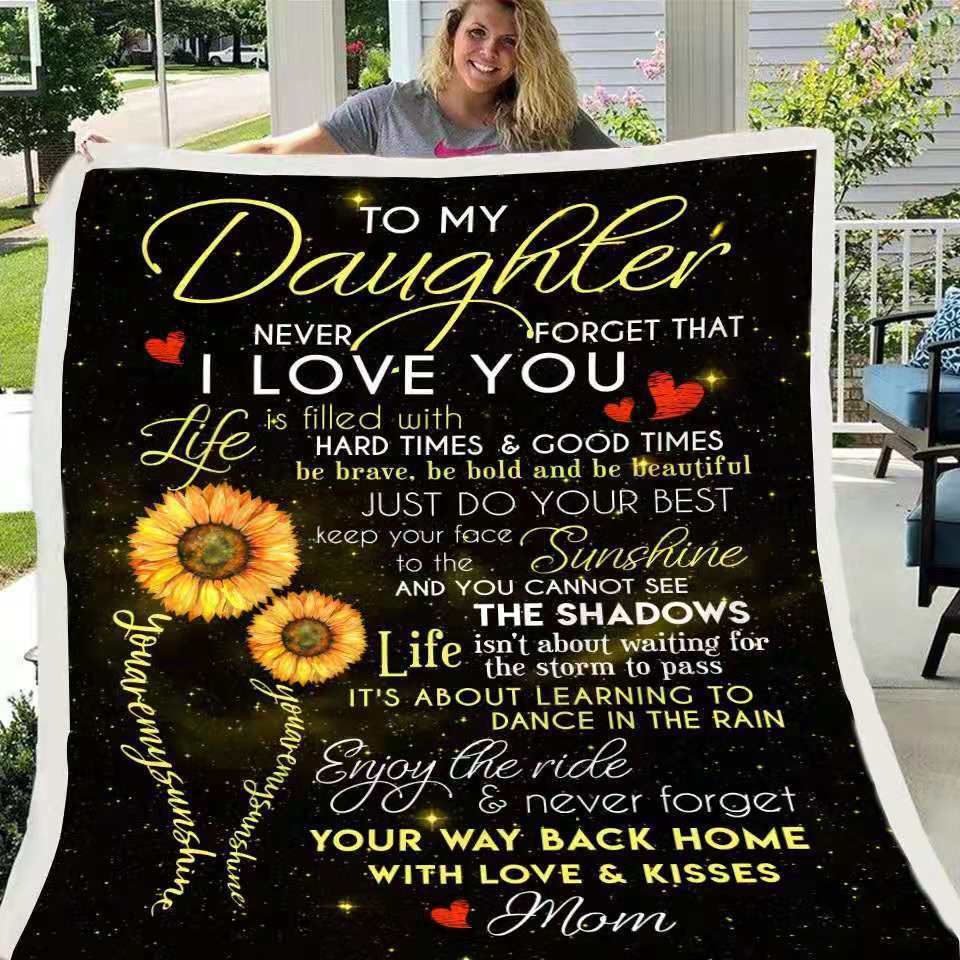 Letter To Daughter Digital Printed Blanket