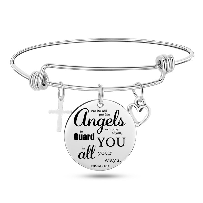 I can do all things through Christ Stainless Steel Bangle Bracelet