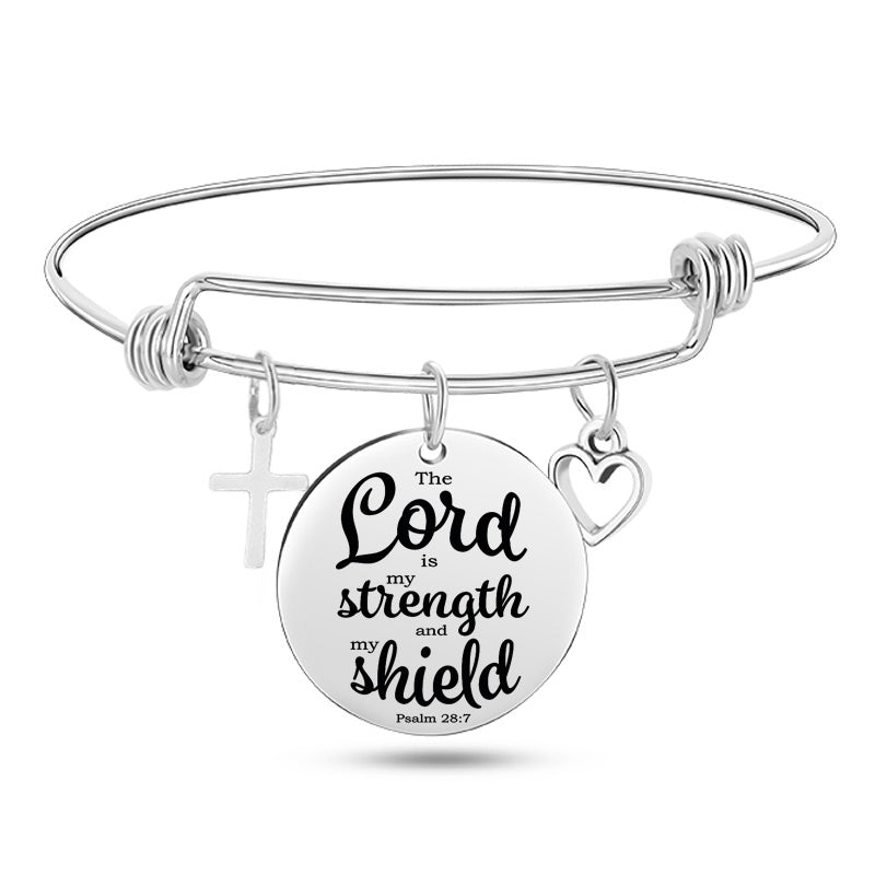 I can do all things through Christ Stainless Steel Bangle Bracelet