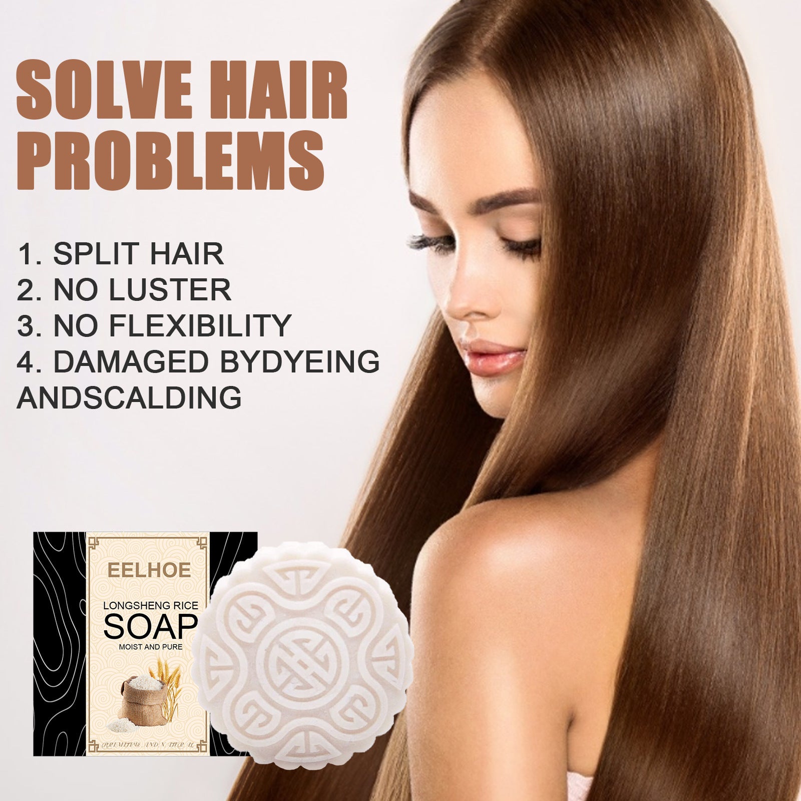 Shampoo Soap Nourishes Frizz, Conditions And Softens Hair