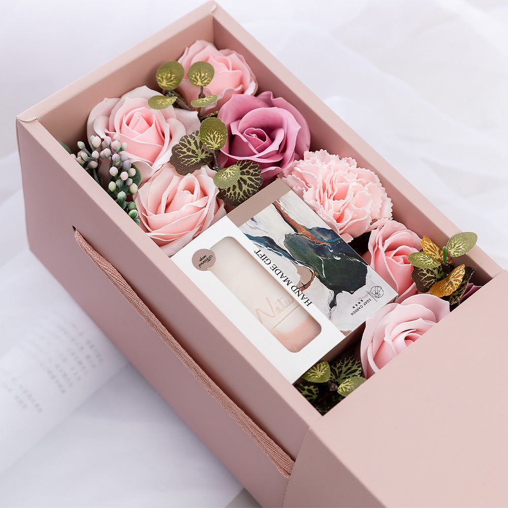 Rose Flower Soap Gift Box Handmade Soap Bouquet