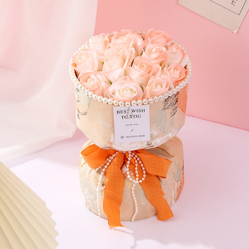 Decorative flower pots with ribbons