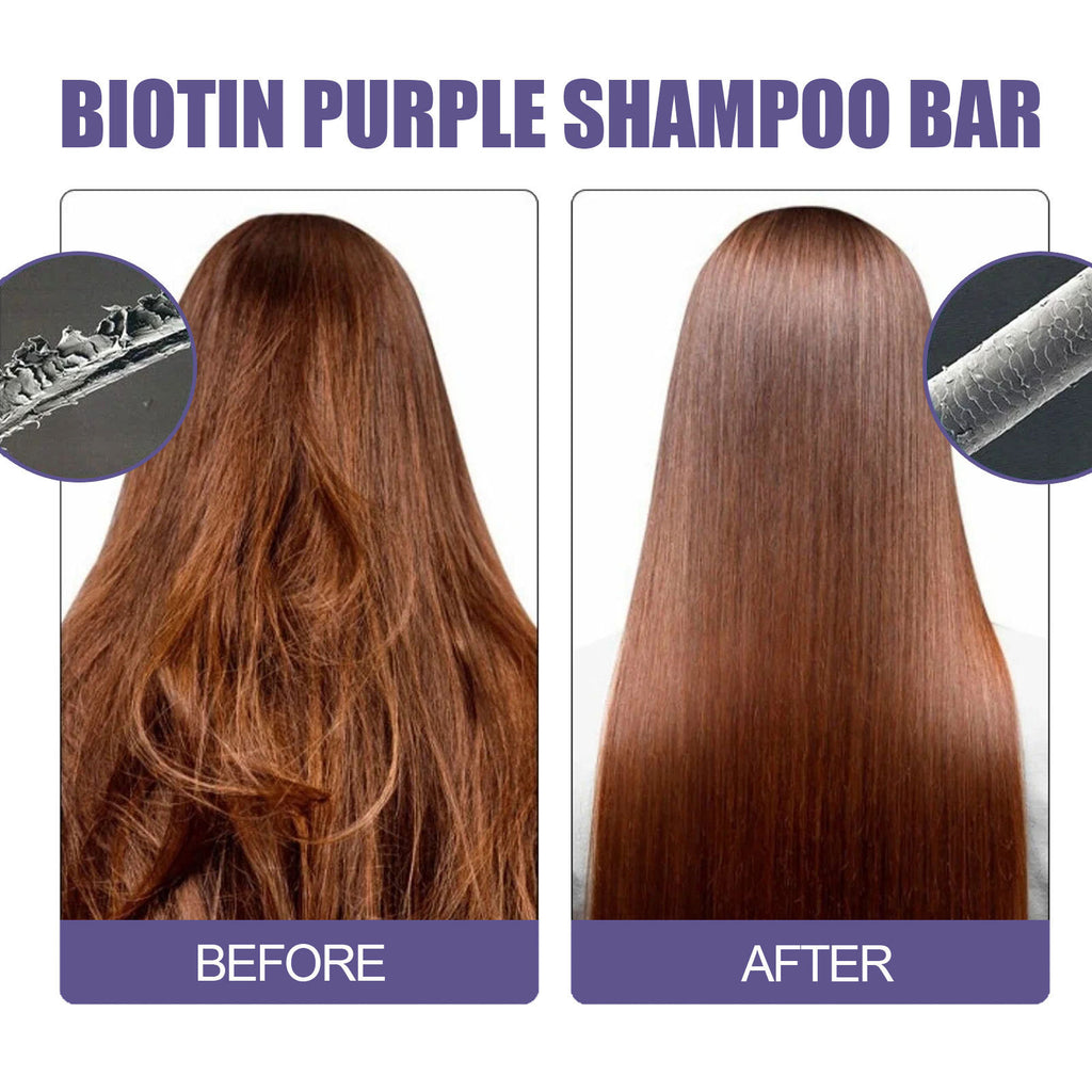 Biotin Purple Shampoo Soap Scalp Cleaning And Repairing Hair