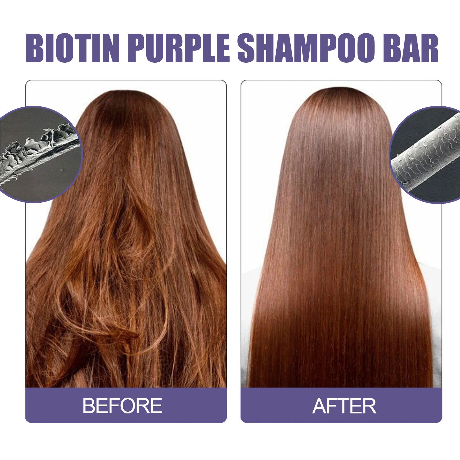 Biotin Purple Shampoo Soap Scalp Cleaning And Repairing Hair