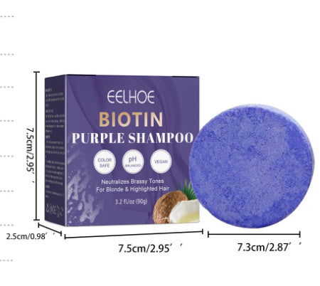 Biotin Purple Shampoo Soap Scalp Cleaning And Repairing Hair