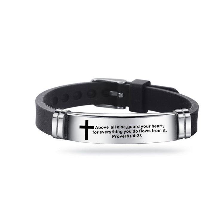 i have found the one Stainless Steel Silicone Strap Bracelet