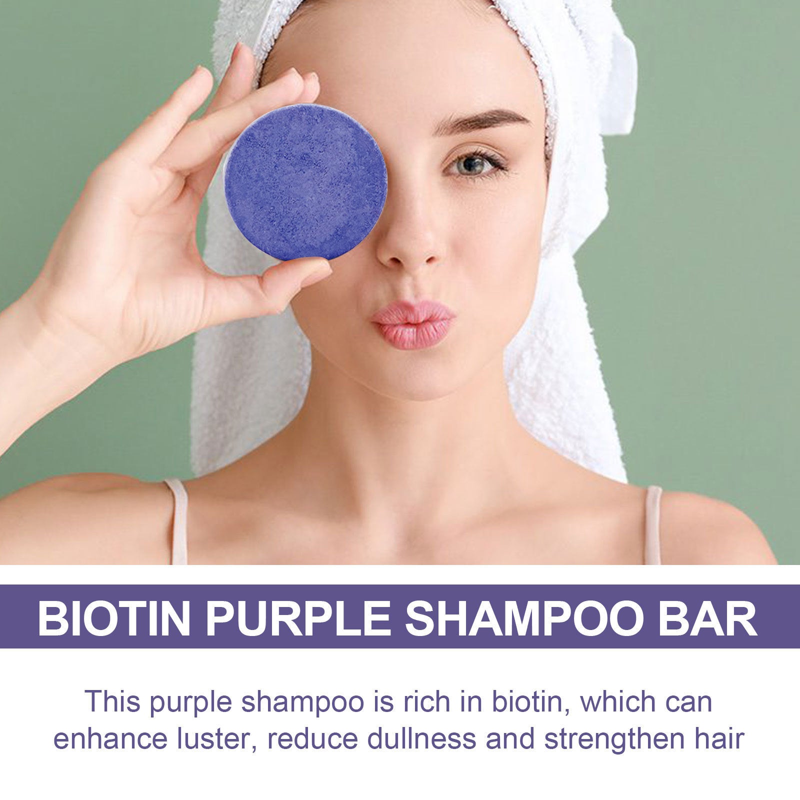 Biotin Purple Shampoo Soap Scalp Cleaning And Repairing Hair