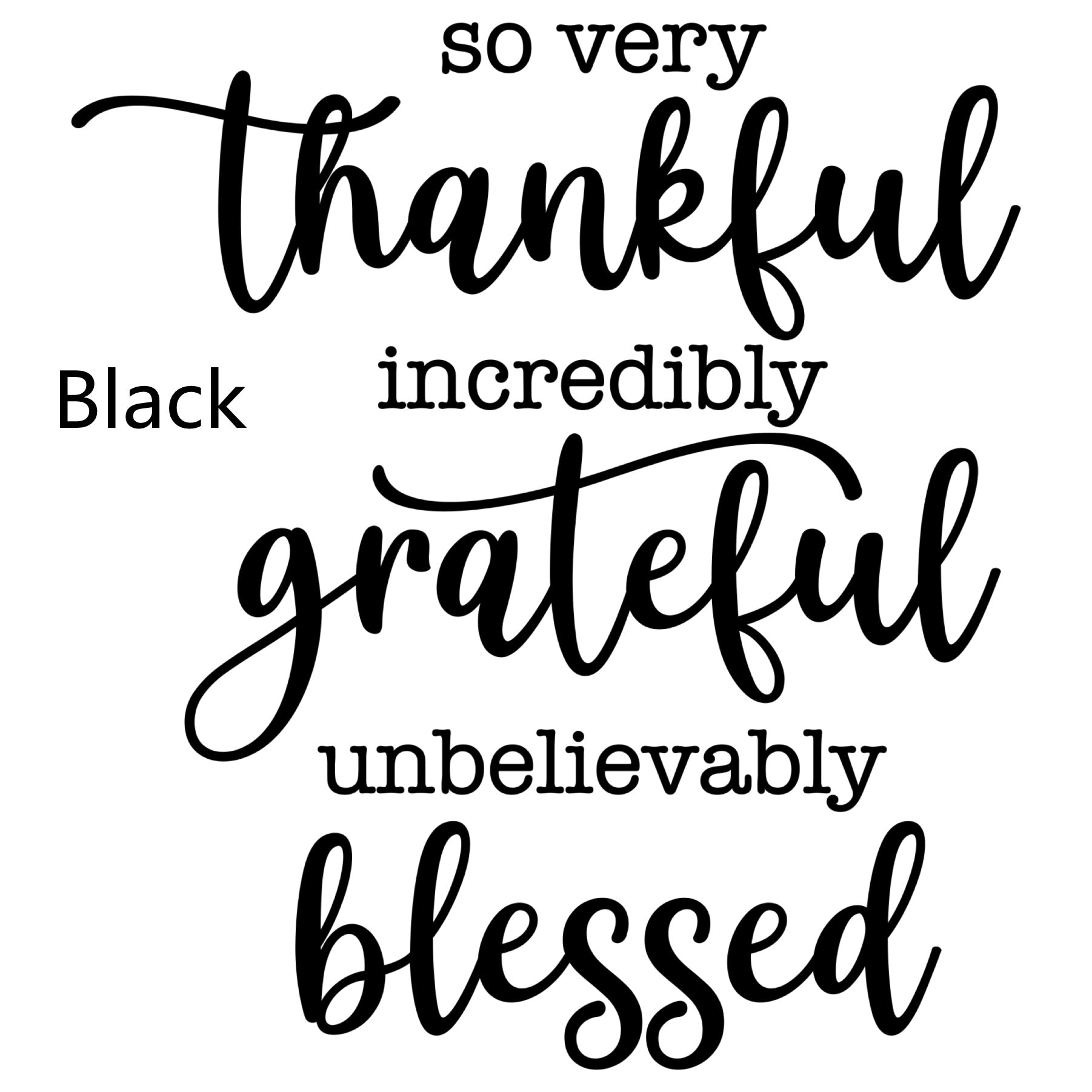 Thankful Grateful Blessed Christian Decal