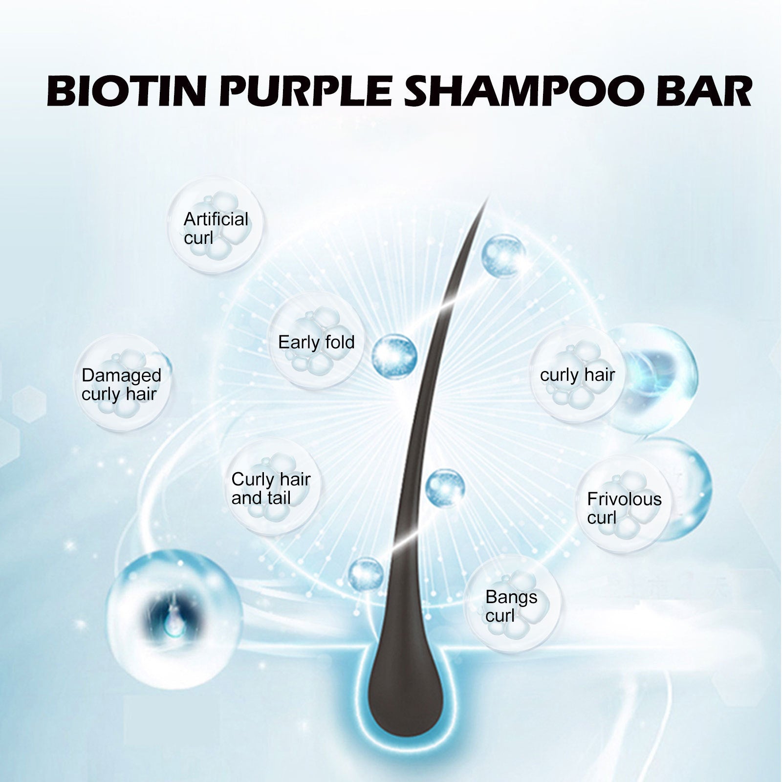 Biotin Purple Shampoo Soap Scalp Cleaning And Repairing Hair
