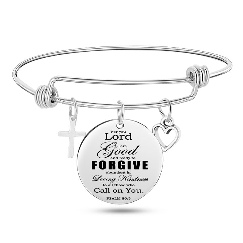 I can do all things through Christ Stainless Steel Bangle Bracelet