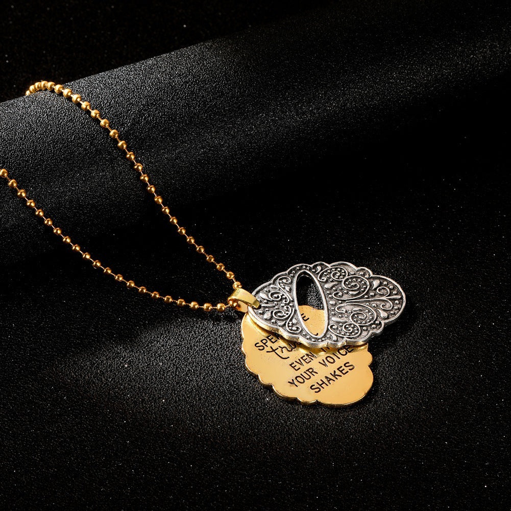 Truth Pendant Hollow Carved Necklace