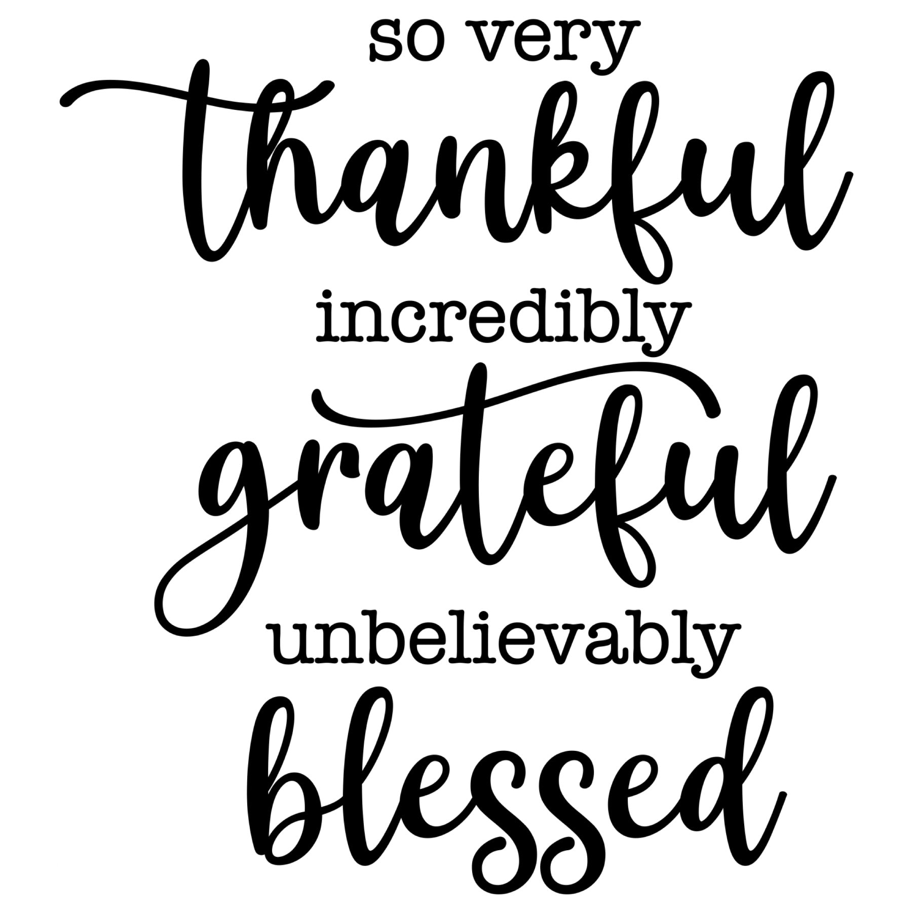 Thankful Grateful Blessed Christian Decal