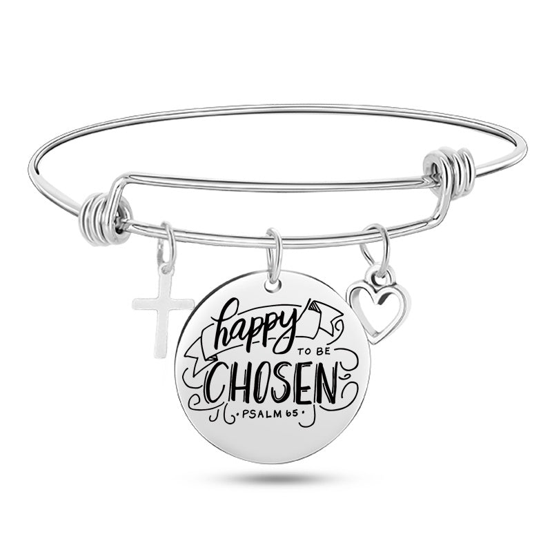 I can do all things through Christ Stainless Steel Bangle Bracelet
