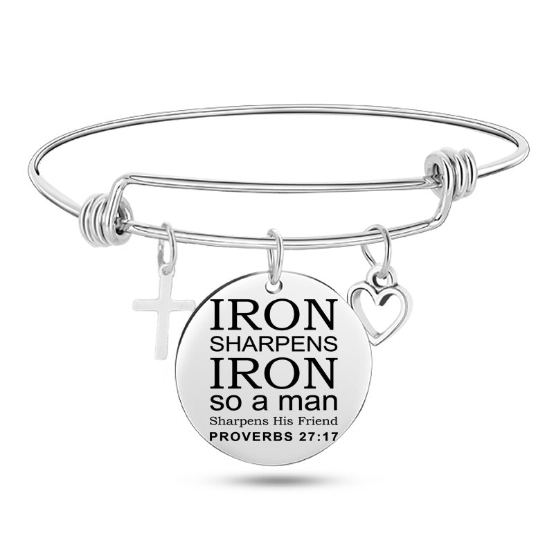 I can do all things through Christ Stainless Steel Bangle Bracelet