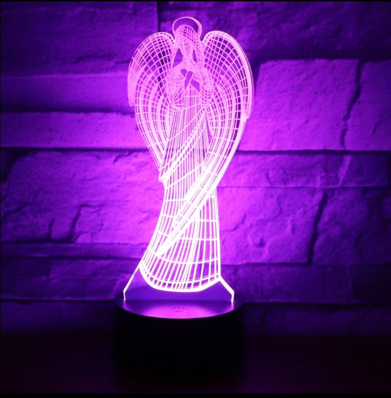 Angel Led Colorful Color Changing 3D Night Light