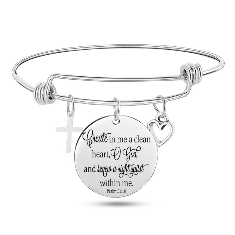 I can do all things through Christ Stainless Steel Bangle Bracelet