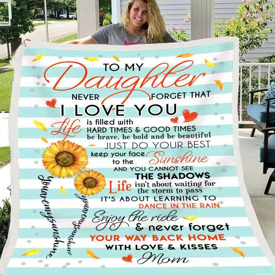 Letter To Daughter Digital Printed Blanket