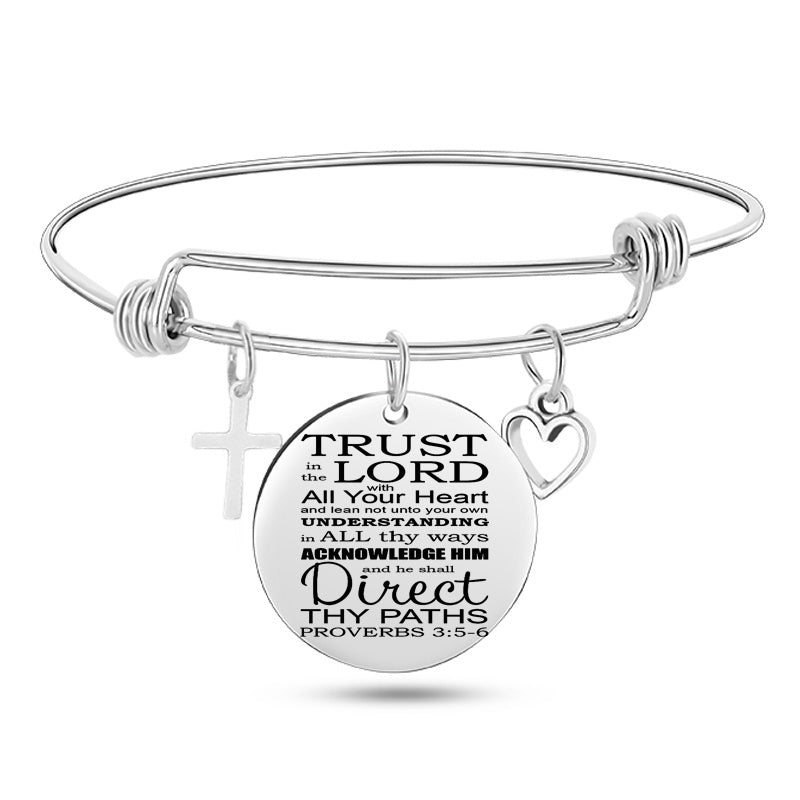 I can do all things through Christ Stainless Steel Bangle Bracelet