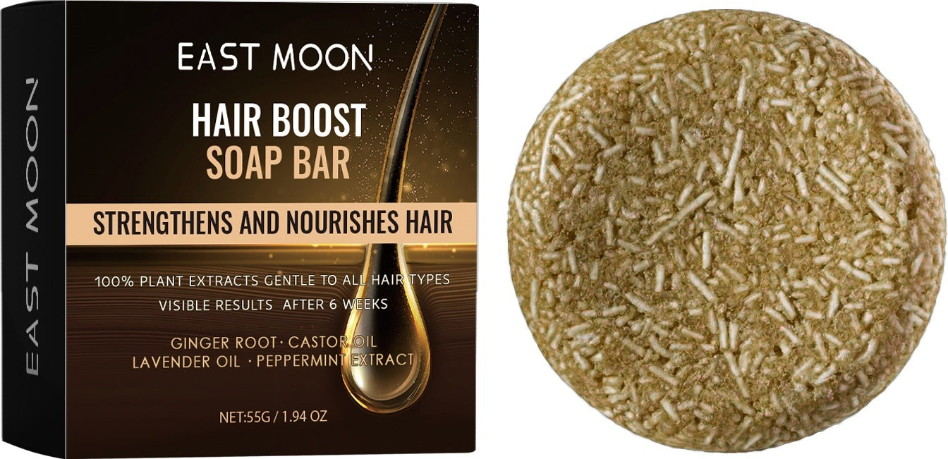 Hair Boost Soap Bar With Castor Oil, Mint Extract and Lavender Oil